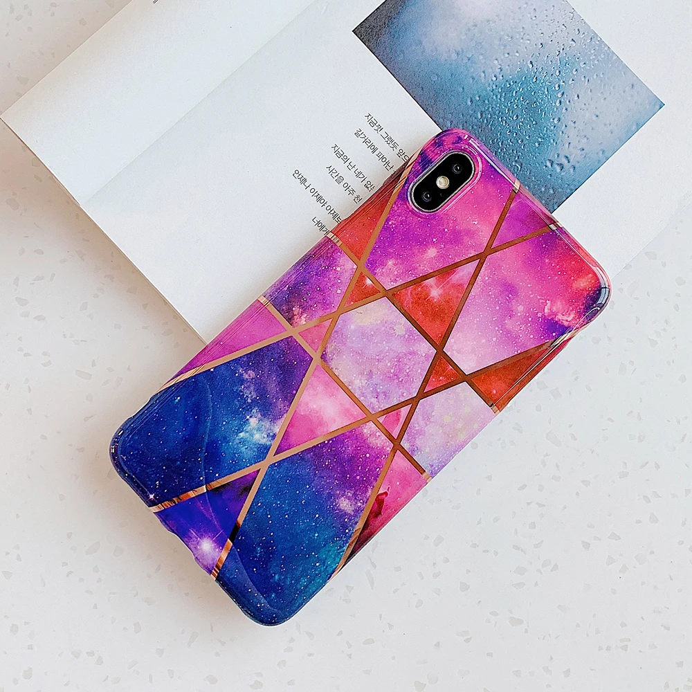 Чехол для телефона SUYACS Fantasy Dream marble для iPhone 11 Pro Max 7 8 Plus X XR XS Max 6 6S гальванический геометрический мягкий чехол-накладка