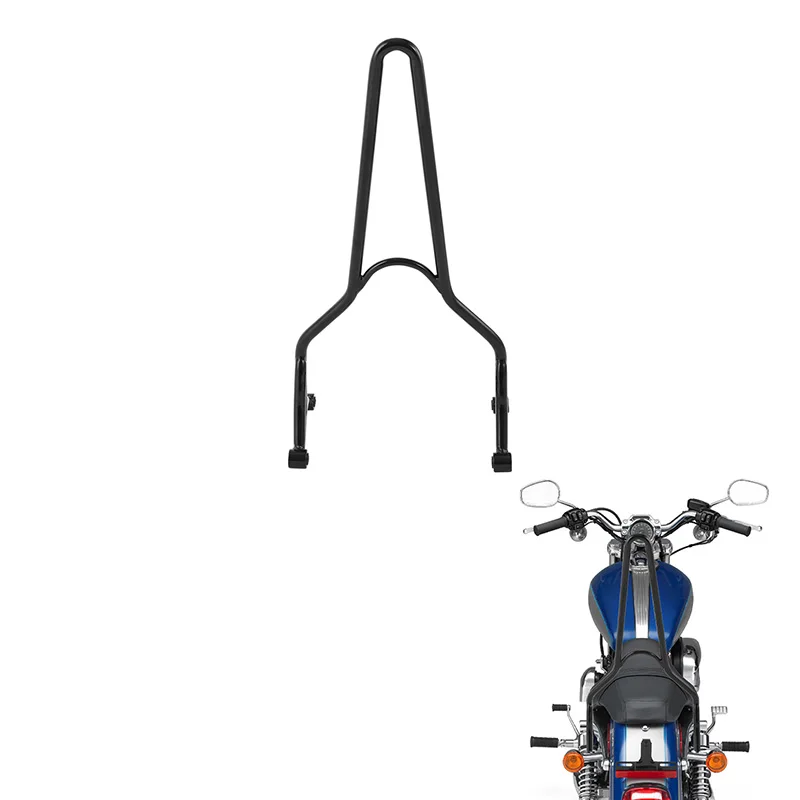 

Мотоциклетный глянцевый черное воздушное крыло, Сисси-бар, вертикальный для Harley Sportster 1200 Forty Eight sevьдесят Two Nightster XL1200N 2009-2021