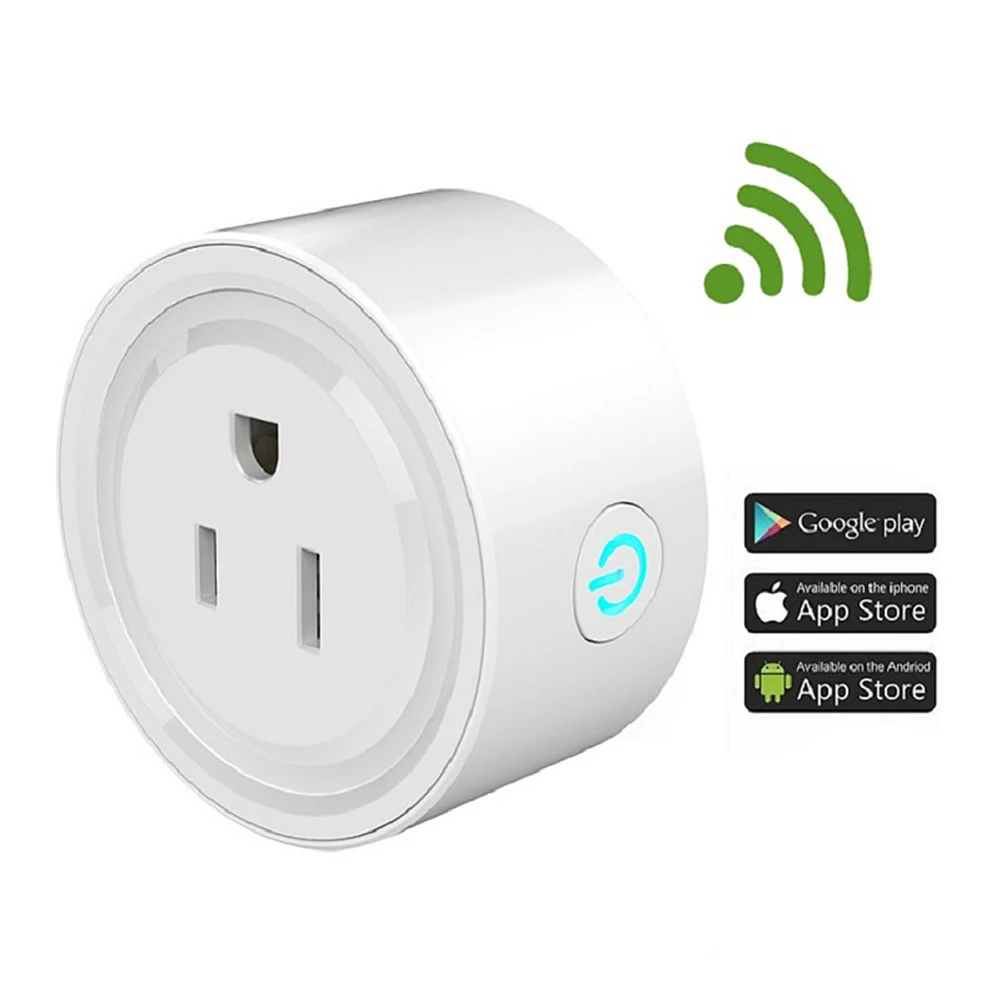 10A 16A универсальная Wifi Беспроводная умная розетка Мини с монитором питания Google Home