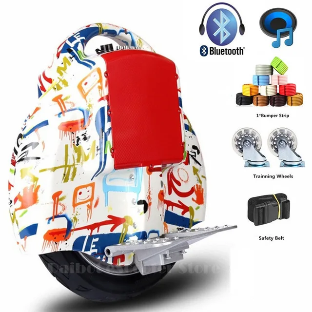 Graffi B Daibot Электрический Ховерборд 14 дюймов Одноколесный самобалансирующийся скутер 350 Вт 60 в Электрический Одноколесный скутер с ручкой/Bluetooth - Цвет: Graffi B