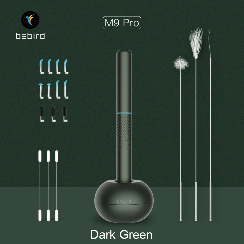 Dark Green Xiaomi bebird эндоскоп для очистки ушей, визуальная Ушная ложка 3,5 мм 300 Вт, мини-камера, ушной отоскоп, Бороскоп, набор инструментов для ушей - Цвет: Dark Green