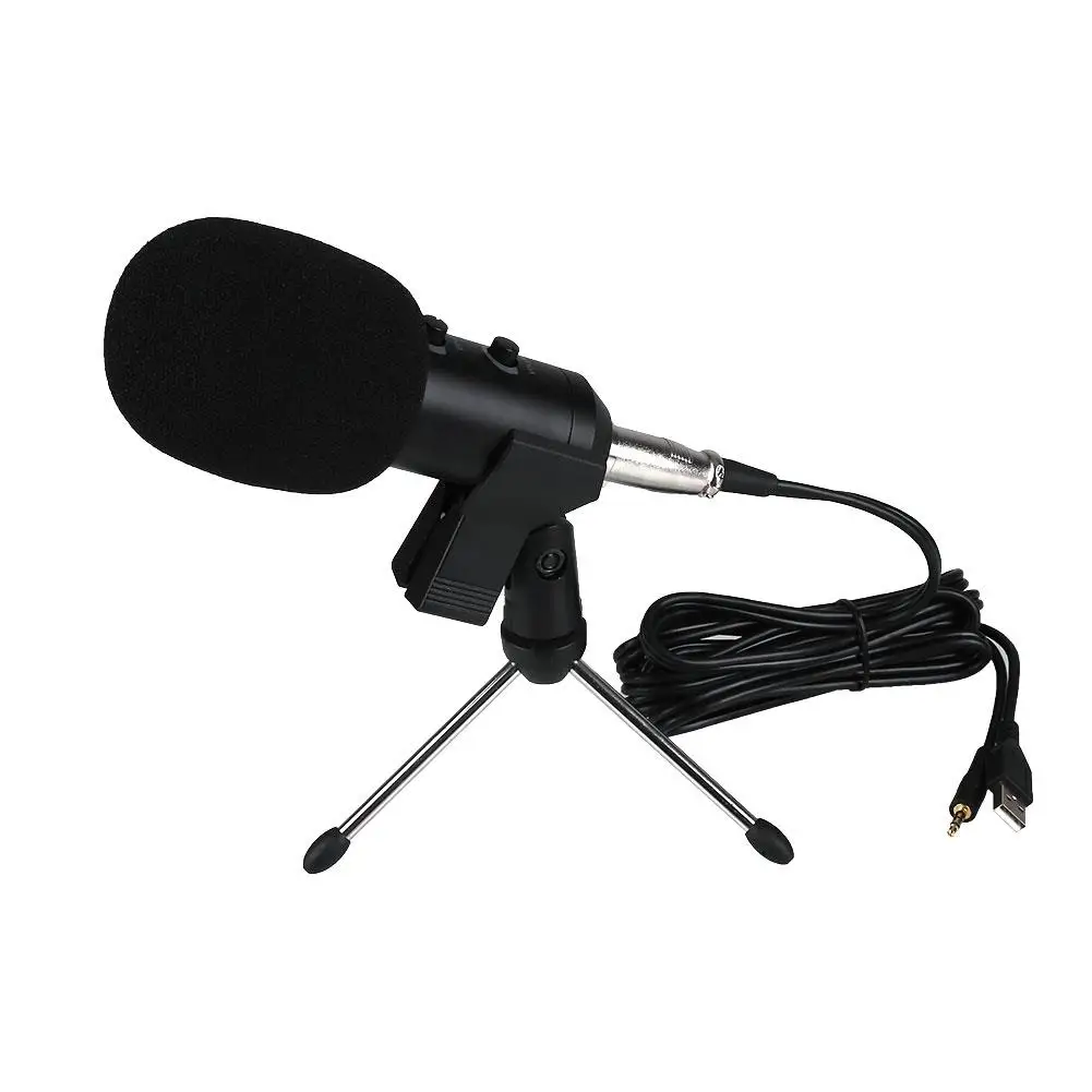 

Computer USB Audio Studio Mic PC Condenser Recording Microphone w/ Stand