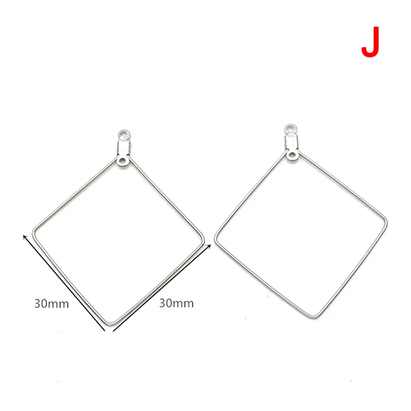 

10Pcs Stainless Steel Geometry Earring Hook Frame Connector DIY Earring Jewelry