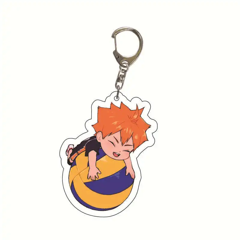 Cartoon Volleyball Boy Key Chain Ring Anime Haikyuu!! Keyring Cute Keychain Sleutelhanger New Accessories Pendant Gift | Украшения и