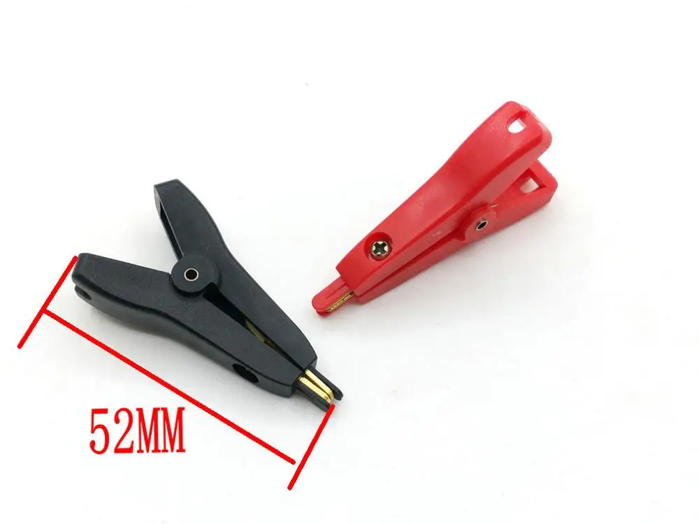 

high quality 52mm 10A Alligator Kelvin Clamps Copper Gold Plated Crocodile Clips