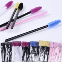 wholesale 50pcspack new professional women disposble eyelash brush lash curler mascara wands makeup cosmetic tool hotpink