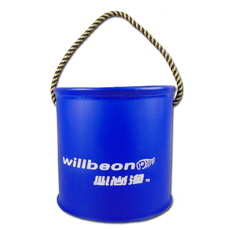 

Thickened EVA Fishing Bucket Collapsible Live Fish Protection Barrel Bag Mini Portable Car Wash Buckets Y4UB