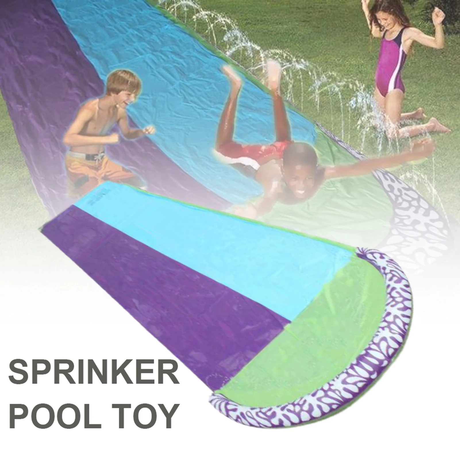 

Children Lawn Water Slide Garden Racing Double Waterslide Water Slide Spray Summer Toy For Outdoors Fun Lawn Water Slides Pools