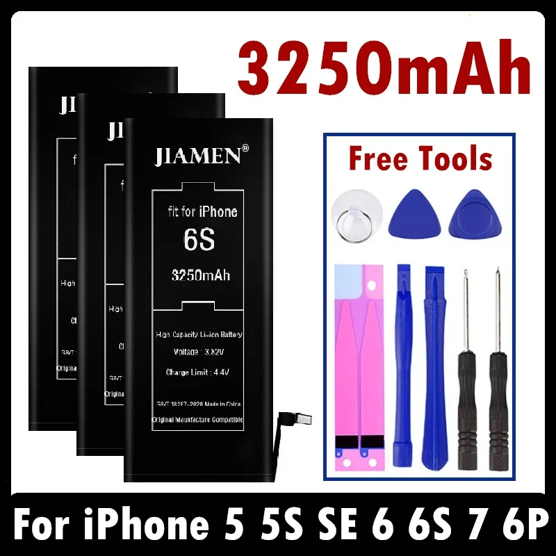 Оригинальный аккумулятор большой емкости для Apple iPhone 6S 6 7 5SE 5S 5 5C 6plus сменные