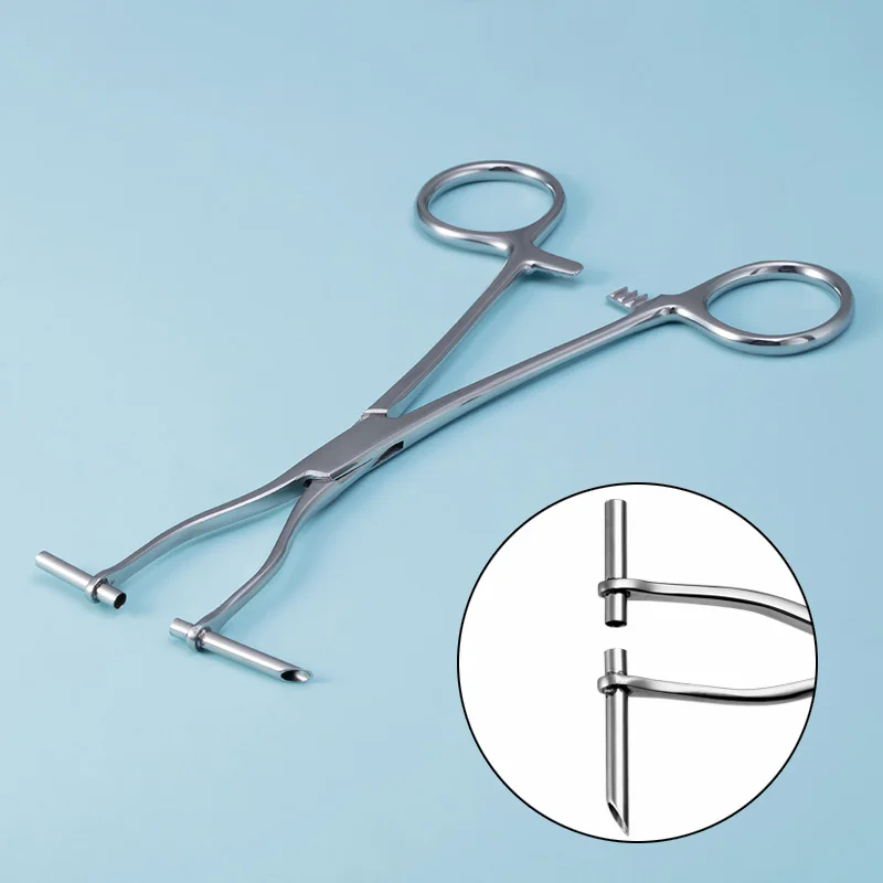 

1PC Stainless Steel Needles Tube Forceps Ear Piercing Clamp Tweezers Plier Safety Tool Lip Septum Navel Nose Industrail Piercing