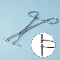 1pc stainless steel needles tube forceps ear piercing clamp tweezers plier safety tool lip septum navel nose industrail piercing