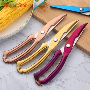 9 8 stainless steel kitchen scissor shear fish duck cutter kitchen gadget knife chicken poultry fish meat vegetables bbq tools free global shipping