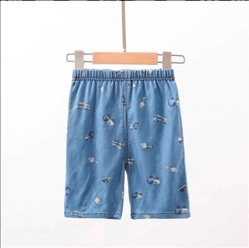 

Baby Shorts 2021 Summer New Children's Tencel Thin Stretch Loose Denim Five-point Pants