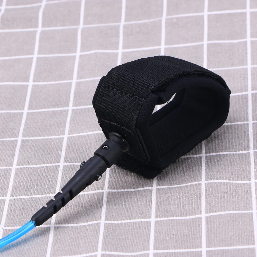 

Elastic Surfboard Leash with Leg Foot Rope Stand Surfing Paddle Leg Rope Water Sports Boat Leash Safety Rope(White Core Blue/