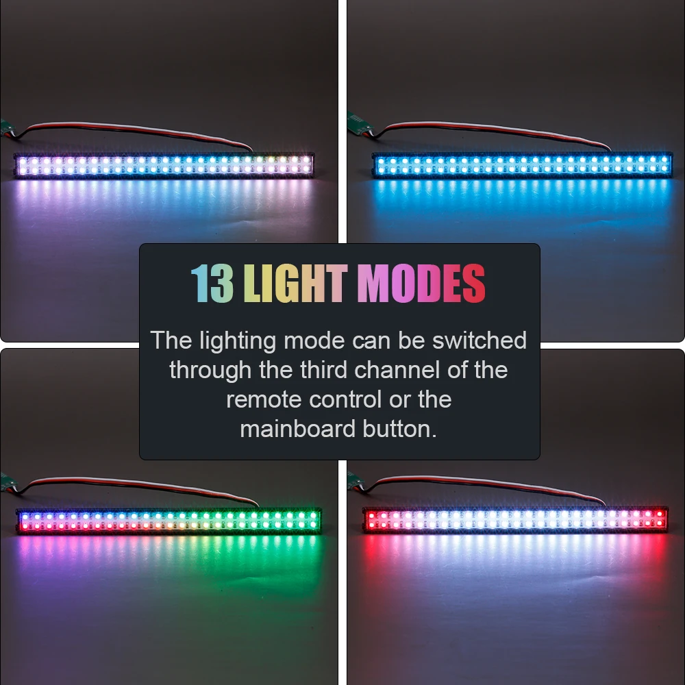 

RC LED Lights Bar 147mm Metal Light Headlight for 1/10 Traxxas TRX4 Trx6 D90 HSP Redcat RC 4WD Tamiya Axial SCX10 HPI RC Car