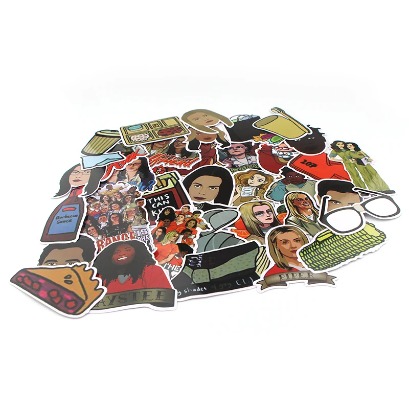 35pcs Orange Is the New Black Vintage Pvc Waterproof removable stickers DIY scrapbooking album journal diary decorative E0732