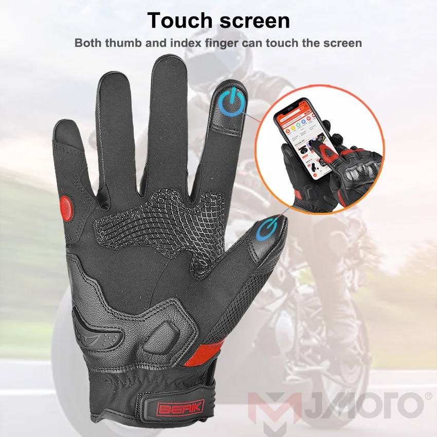 Мотоциклетные Перчатки BERIK кожаные дышащие перчатки для мотокросса из