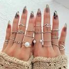 Винтажные кольца FNIO в богемном стиле, золотого и серебряного цвета, жемчужное кольцо с кристаллами, женское очарование, совместное кольцо со змеей, вечерние, свадебные, модные украшения, подарки