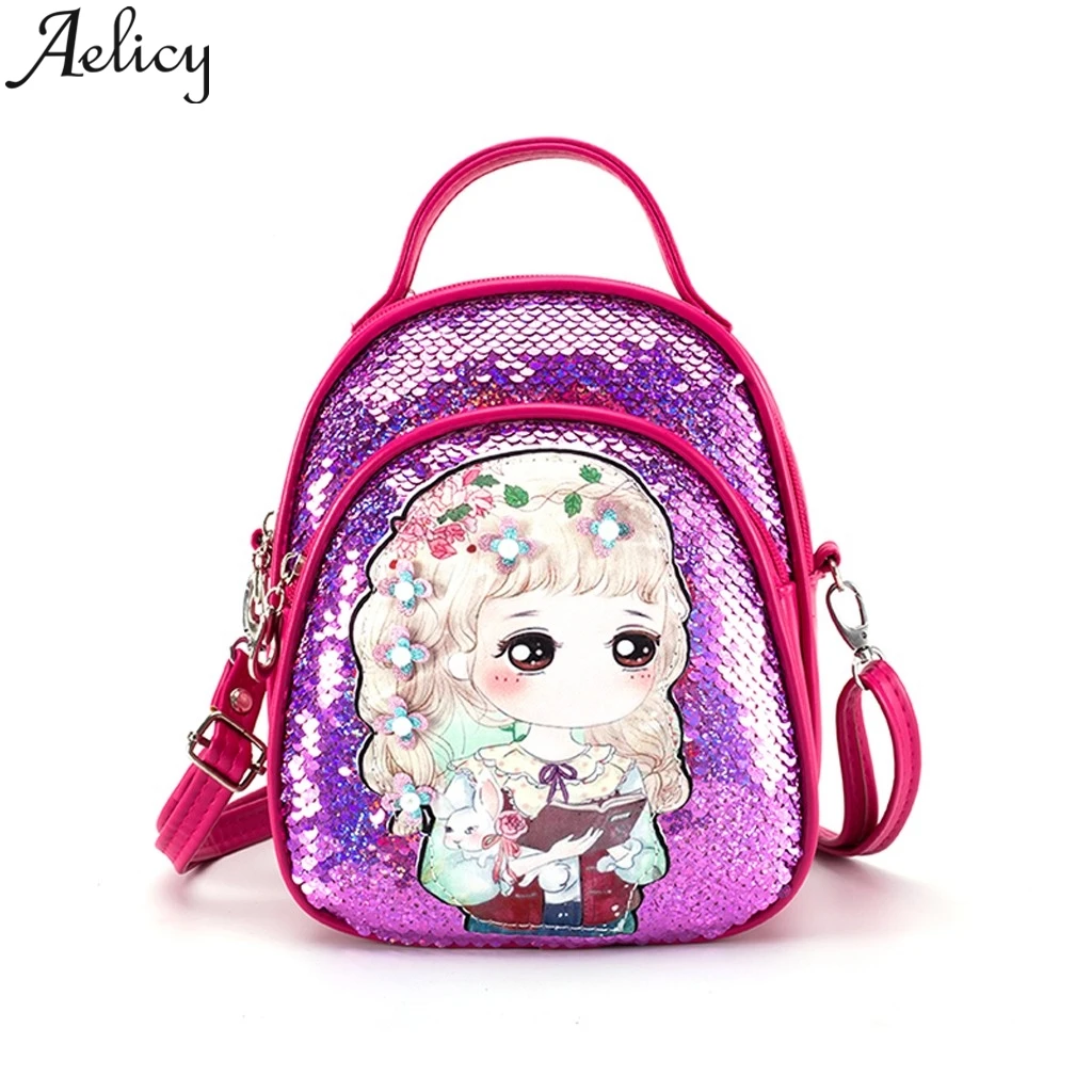 Aelicy/детский трендовый милый кожаный рюкзак с блестками для мальчиков детская