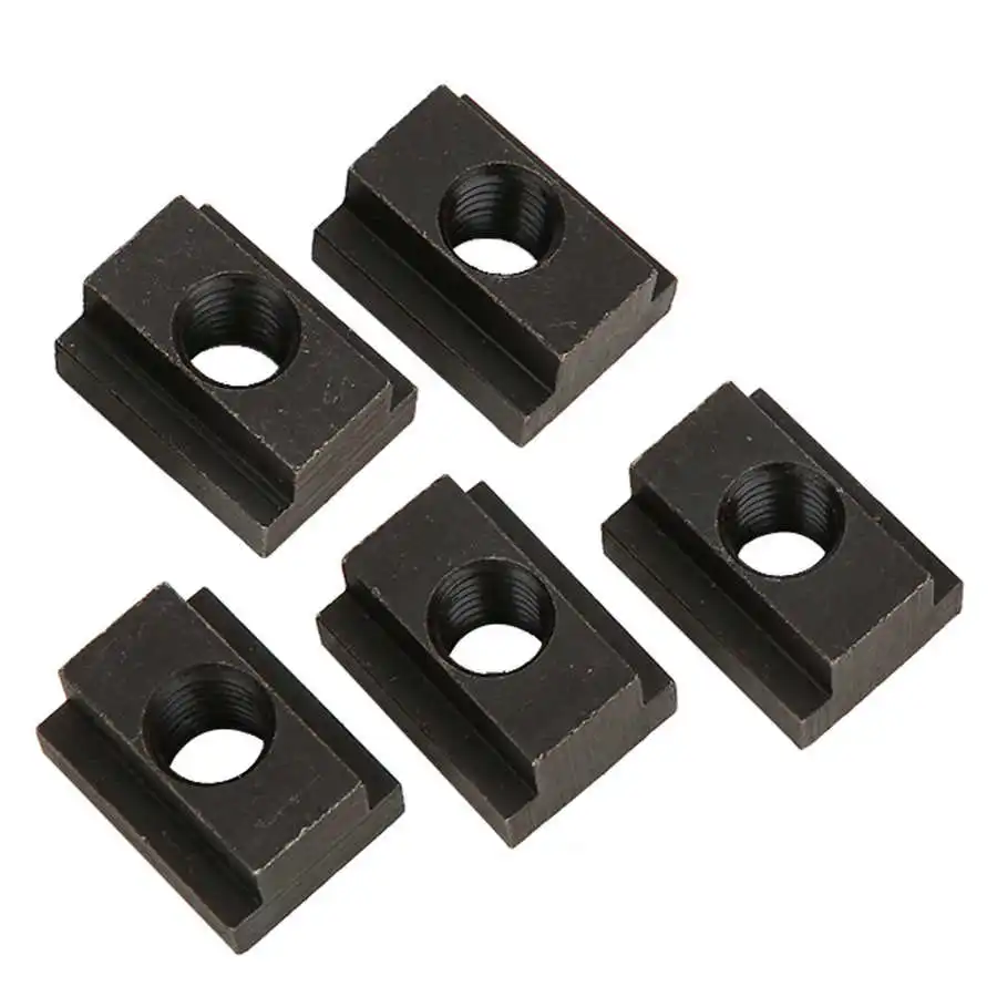 5Pcs M12 Carbon Steel T Block Square Nuts Aluminium Profile Clamping Table Slot Nut T-Track Sliding Hammer Head Fasteners | Обустройство