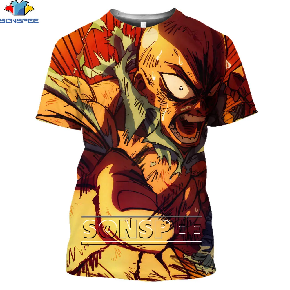 

SONSPEE One Punch Man 2021 New Anime T-shirt 3D Printing Summer Casual Cool Short-sleeved Street Loose Men And Women Tops