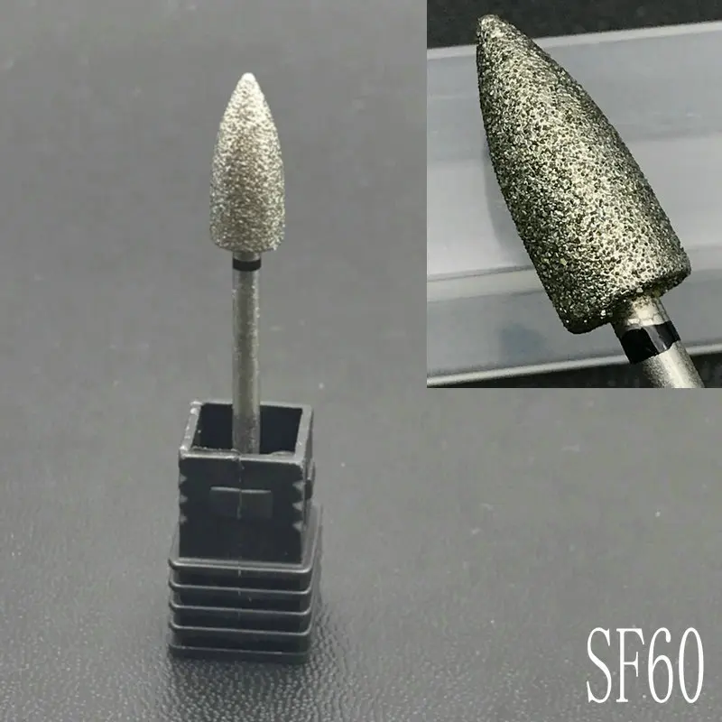 Большой алмазный сверло для ногтей Korund Bur резцы фрезы маникюра педикюра