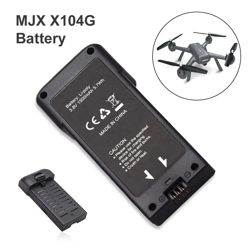 Bater&iacute;a Lipo de 3,8 V y 1500mah para Dron MJX X104G RC, accesorios de repuesto-2