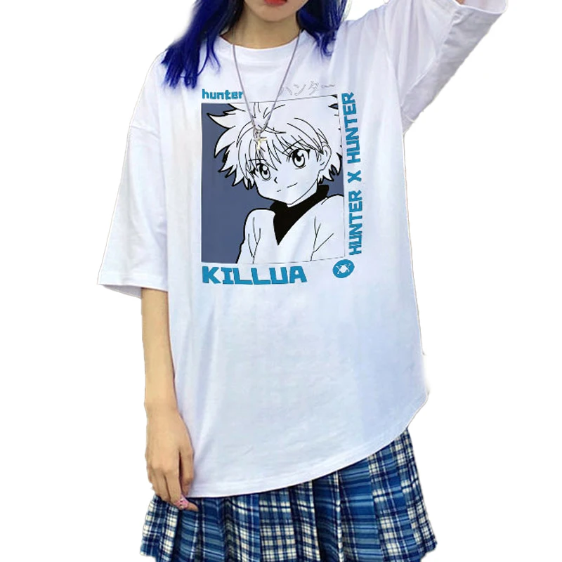 Обувь в стиле аниме Hunter x hunter хоть футболка для Для женщин e девочек Kawaii милые Harajuku