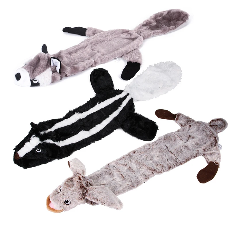

Dog Puppy Toys Pet Supplies Pets Chew Toy Animal Shape Squeak Cleaning for Small Medium Dog Training Accessories Plush Sound