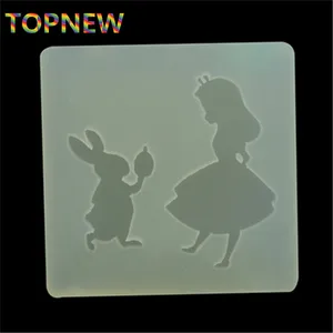 Новая Милая Алиса девушка и Кролик Подвеска из эпоксидной смолы плесень телефон украшения инструменты для нанесения помады на торт украшения инструменты