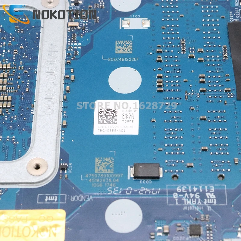 Материнская плата NOKOTION BKD40 материнская для ноутбука Dell Vostro 5468 5568 SR2ZU DDR4 с