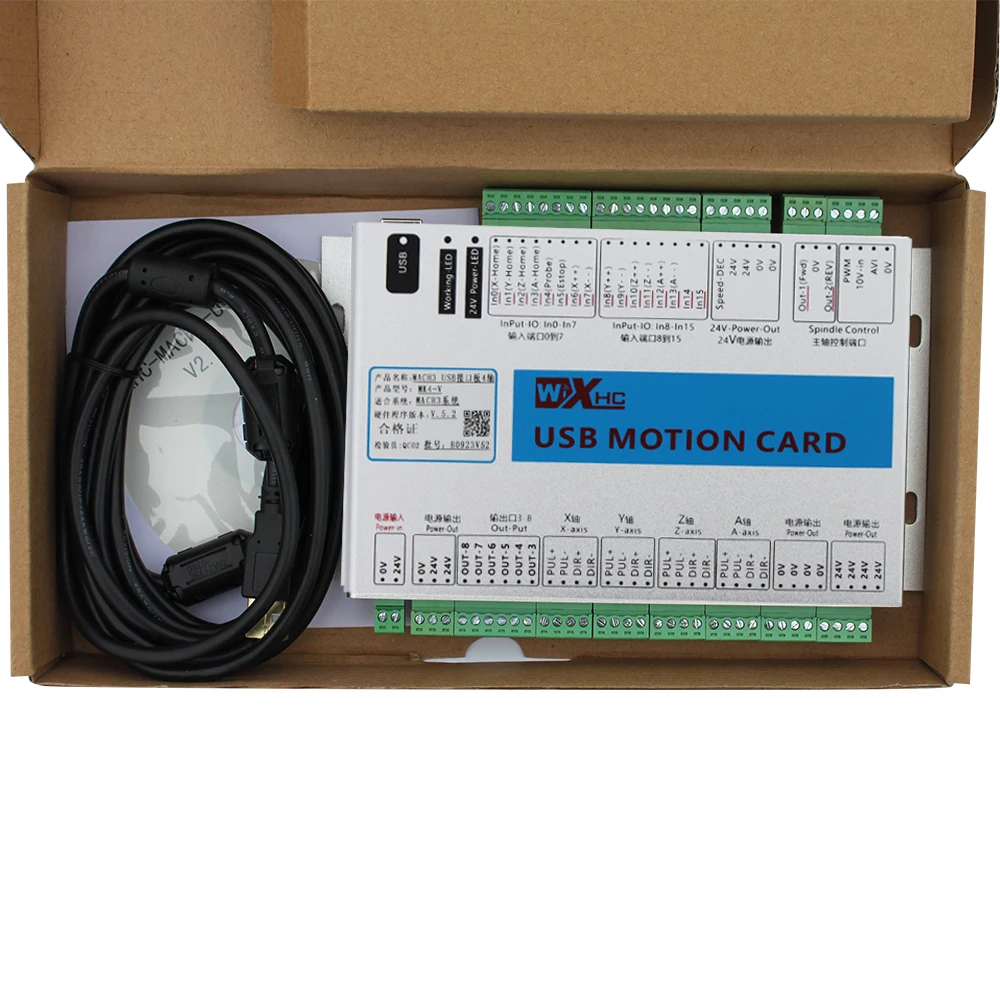 Новое обновление XHC MK4 V ЧПУ Mach3 USB 4 оси движения Управление карты коммутационная