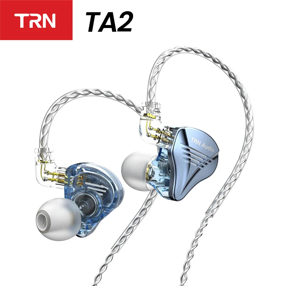 TRN TA2 1DD+2 Гибридные наушники Knowles BA IEMs с металлическим корпусом и съемным кабелем