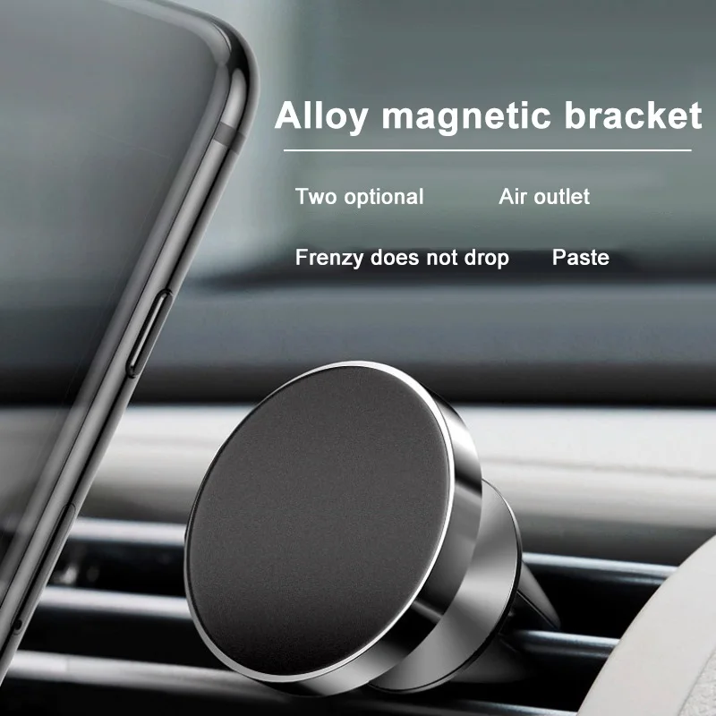 Universal Car Phone Holder 360 Degree Magnetic Air Vent Mount Mobile Smartphone Stand Magnet Support Cell Cellphone in Car GPS