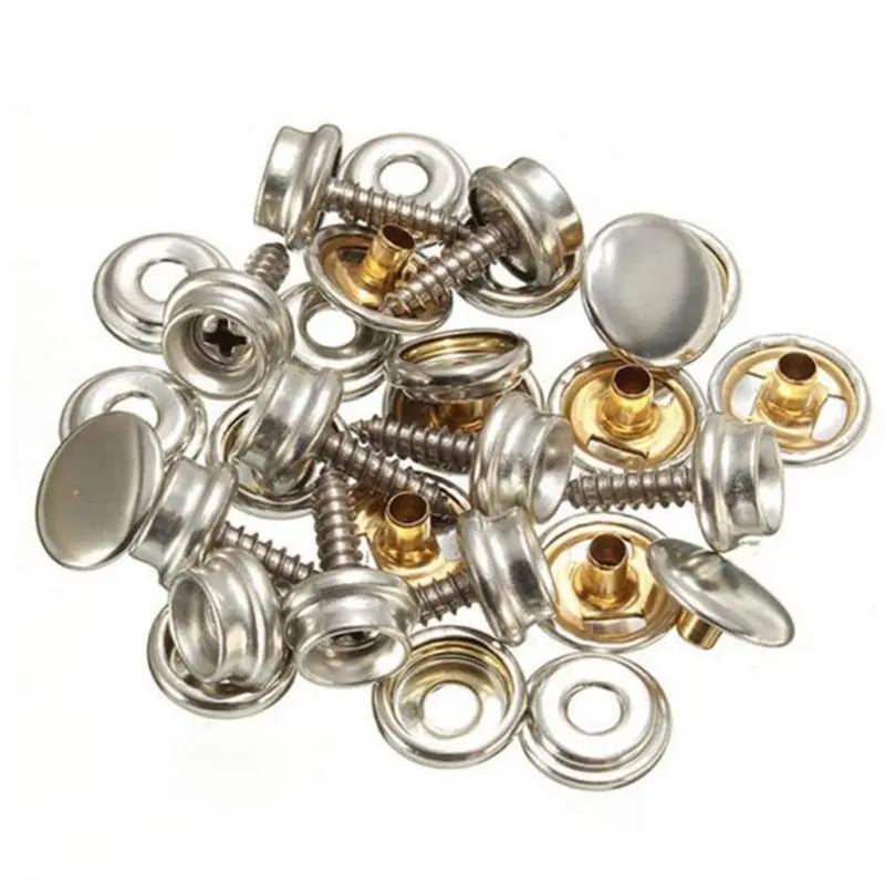 

10 Sets Stainless Steel Snap Fastener Marine Yacht Boat Canvas Cover Tool Button