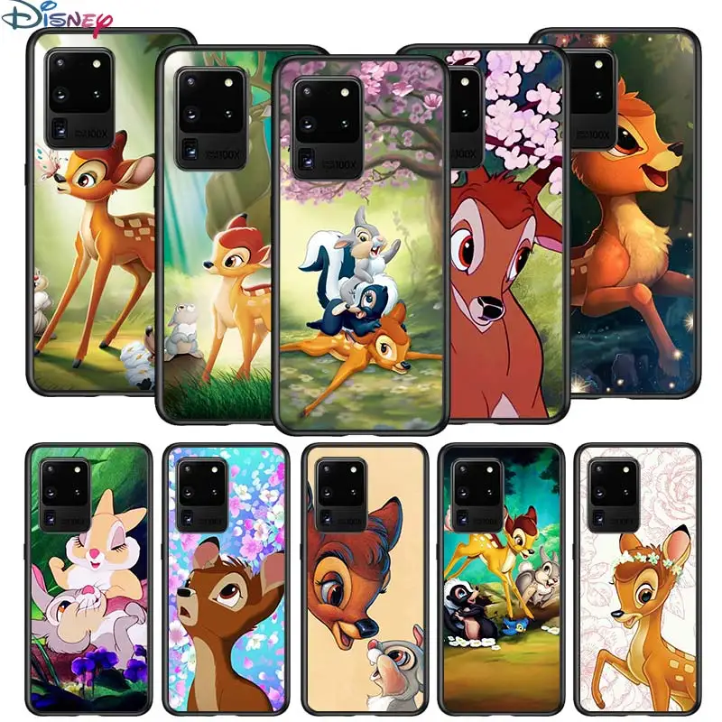 

Bambi Cute for Samsung S20 FE Ultra Plus A91 A81 A71 A51 A41 A31 A21S A72 A52 A42 A02S Soft Black Phone Case