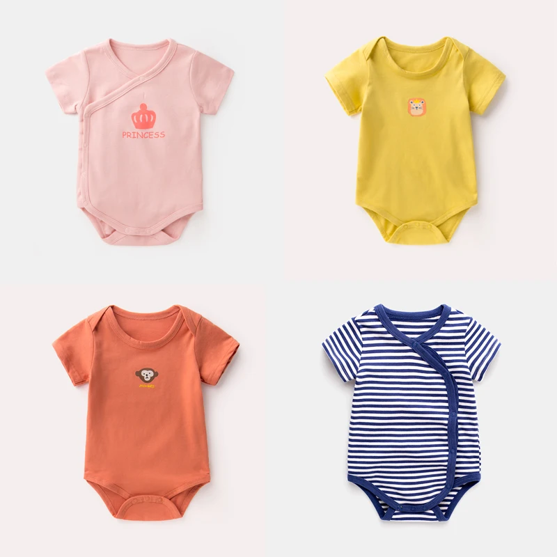 Детские летние комбинезоны цельный комбинезон для новорожденных хлопковое боди