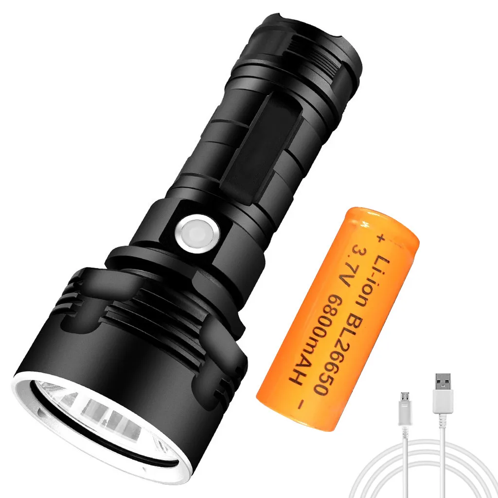 

Super Powerful LED Flashlight L2 XHP50 Tactical Torch USB Rechargeable Linterna Waterproof Lamp Ultra Bright Lantern Camping