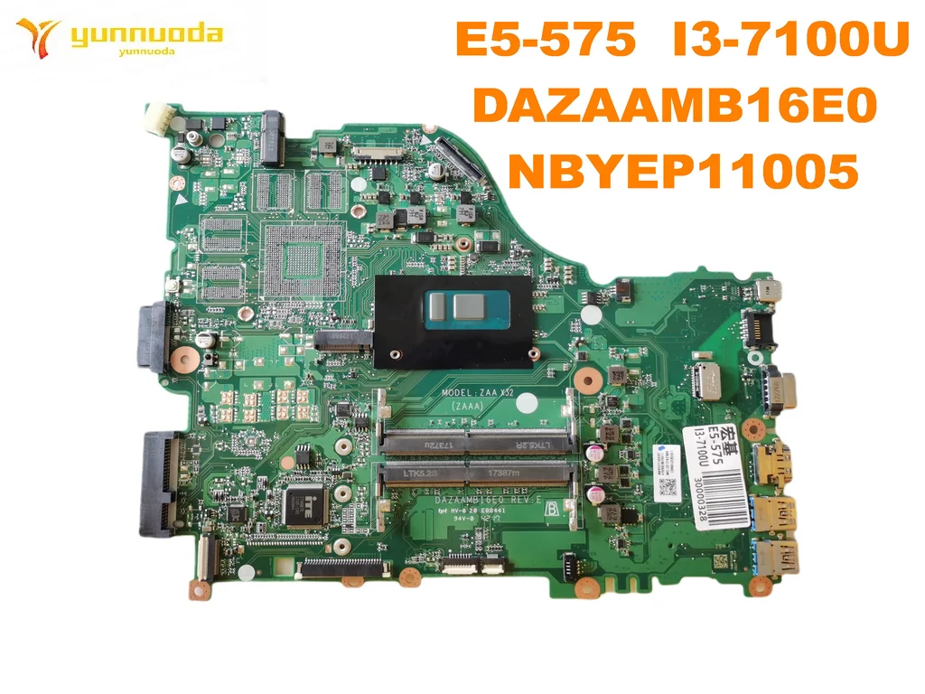 

Оригинальный Для ACER E5-575 Материнская плата ноутбука E5-575 I3-7100U DAZAAMB16E0 NBYEP11005 испытанное хорошее Бесплатная доставка