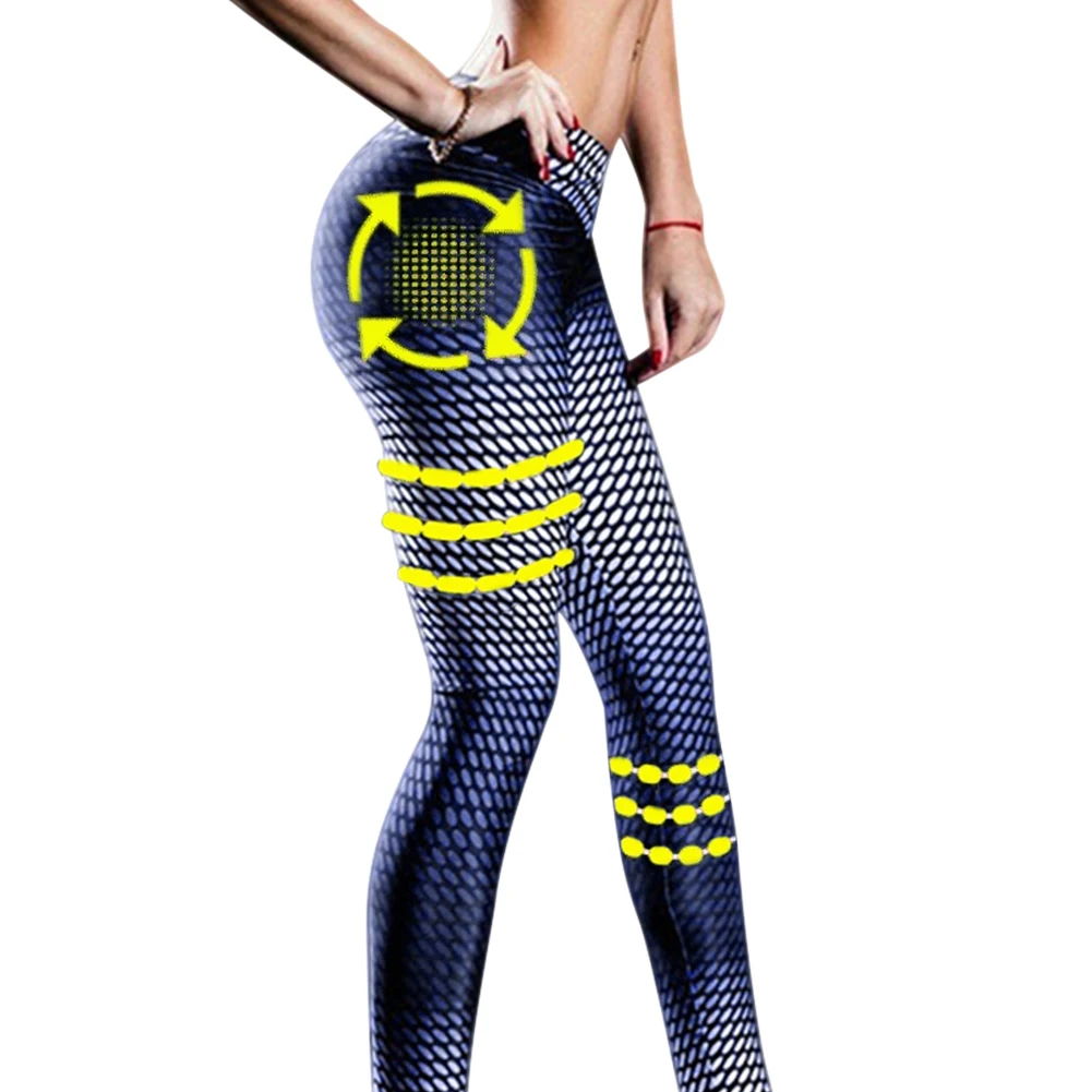 Для женщин антицеллюлитный сжатия Тонкие Леггинсы для йоги бега занятий спортом
