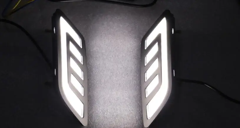 Дневные ходовые огни DRL маска решетка 12 В светодиодный противотуманная фара с