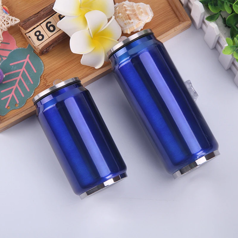 Сплошной цвет 300/500 мл соломы термос кружка Нержавеющая сталь с двойными стенками