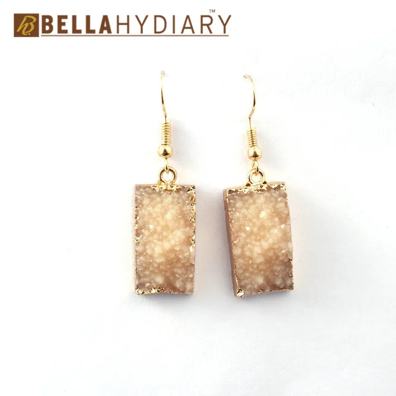 Bijoux новые искусственные камни Друза полимерные серьги подарок Висячие серьги для женщин ювелирные изделия массивные Подвески Brinco Mujer Moda