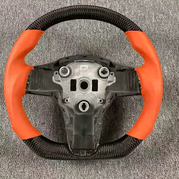 

Черное гладкое кожаное Автомобильное рулевое колесо для Tesla Model 3, модель Y 2017 2018 2019 2020 2021