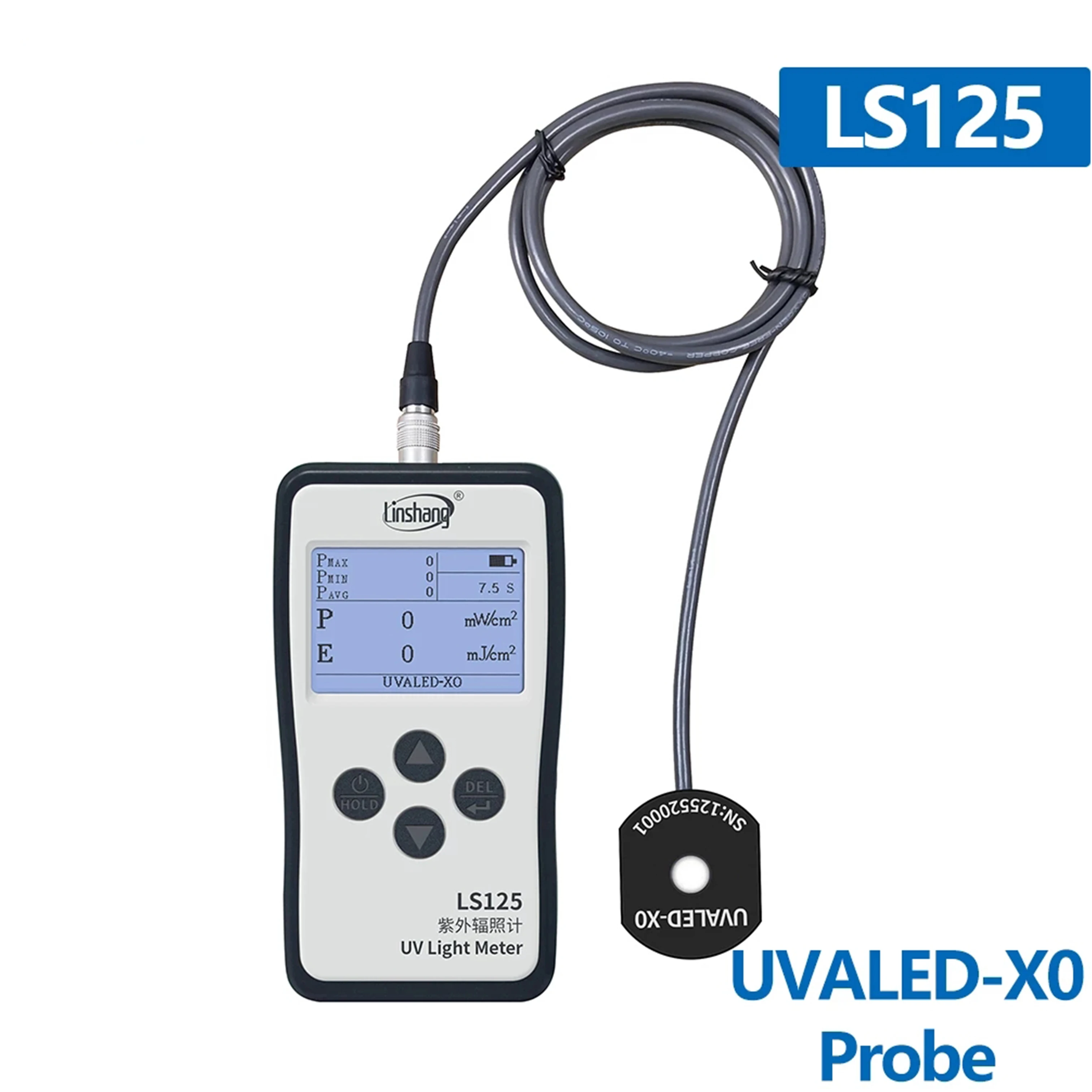 

UVALED-X0 probe sensor for LS125 ultraviolet intensity meter test power energy of 365nm 395nm UV LED of curing machine