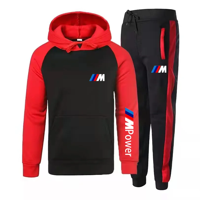 Мужской новый брендовый спортивный и удобный костюм с принтом BMW свитер