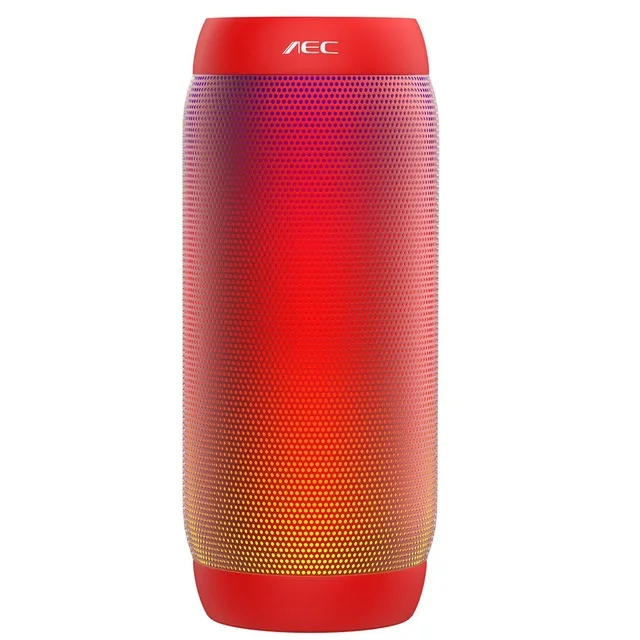 DHL BQ-615 Pro портативные музыкальные цветные bluetooth-колонки светодиодный беспроводной NFC Hands-Free Bass стерео адаптер-звукосниматель поддержка tf-карты - Цвет: Красный