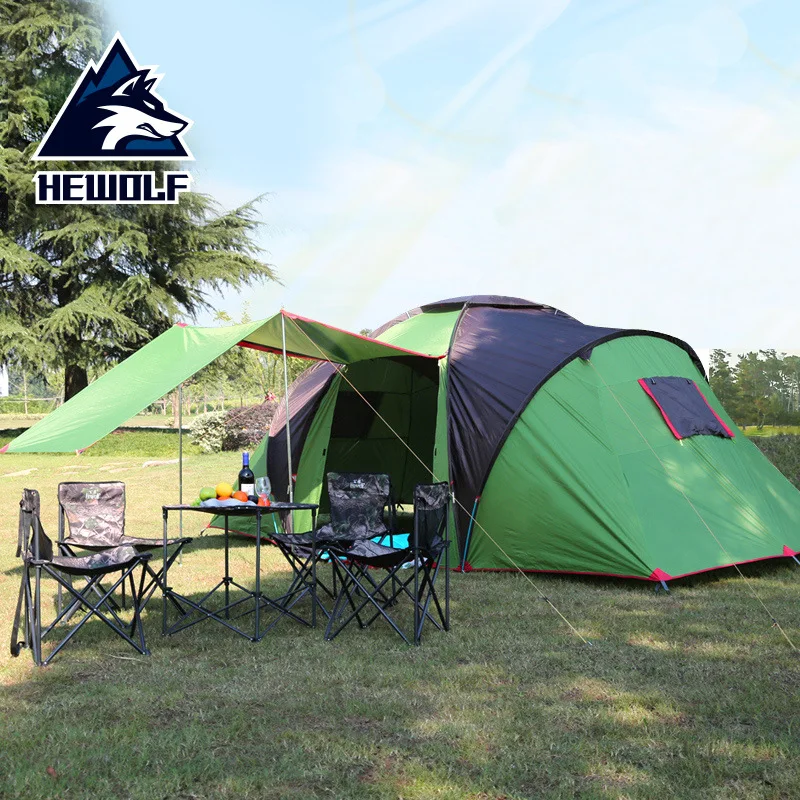 Hewolf открытый тент 5 8 семейный двухкомнатный мульти большой космос Высокое