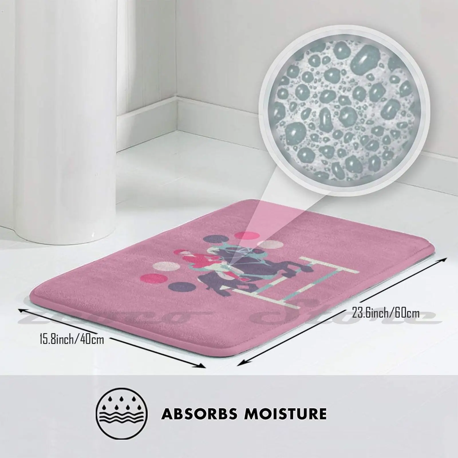 Пурпурный коврик для скакалки с изгородью нескользящий впитывающий воду дверной