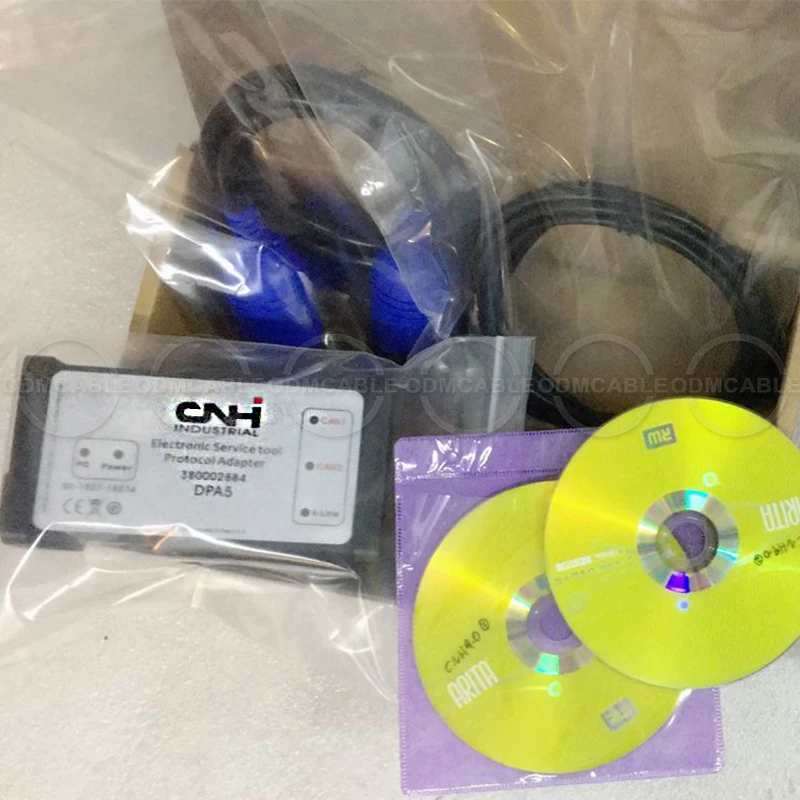 Голландский электронный сервис-инструменты protcol CNH адаптер 380002884 CNH EST сельскохозяйственная конструкция диагностический инструмент